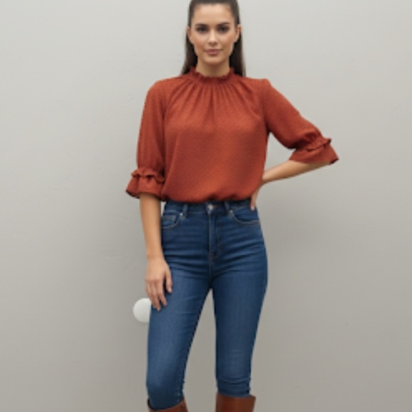 Madewell Brick Red Top - Picture 1 of 4